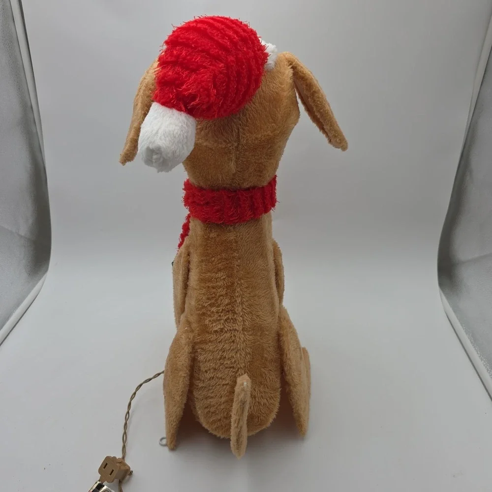 Christmas Holiday Time Dog Light Up Plush Dog Indoor Outdoor Decor 20